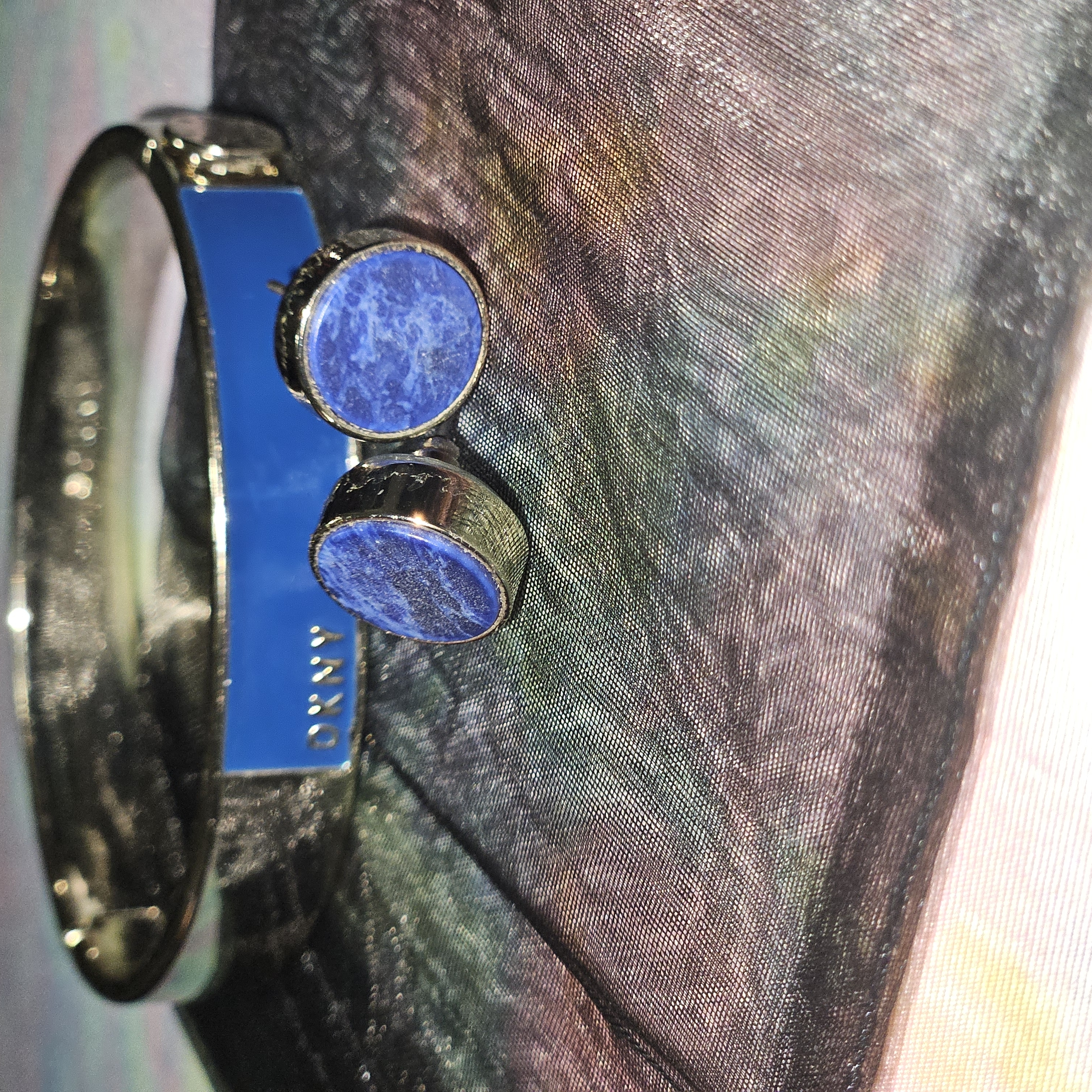 Dkny Silver And Blue Bracelet And Earrings Set 38$